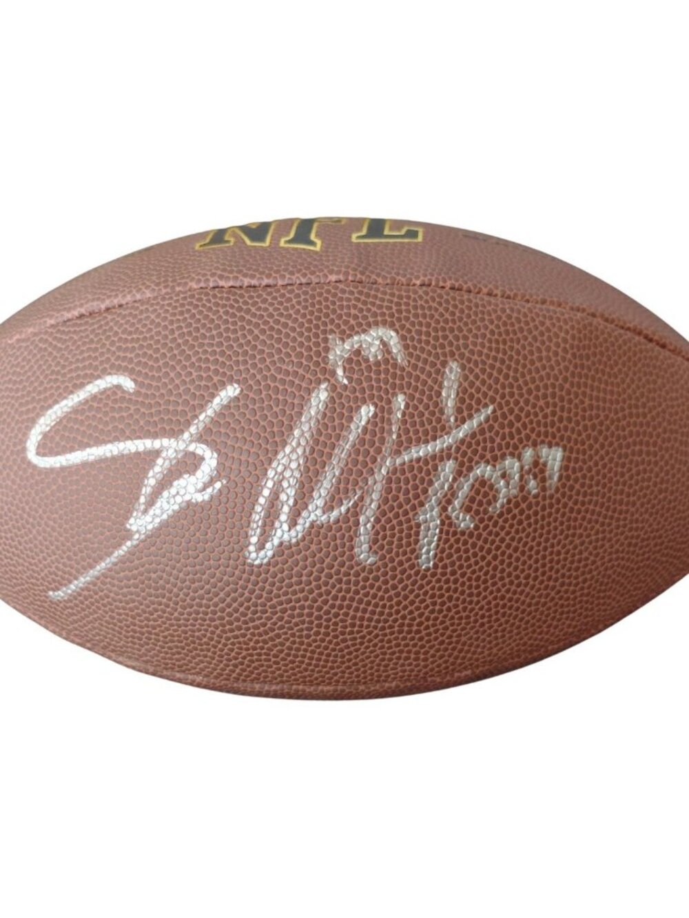 Shaun Alexander Signed Wilson NFL Football Seahawks MVP Alabama BAS Proof